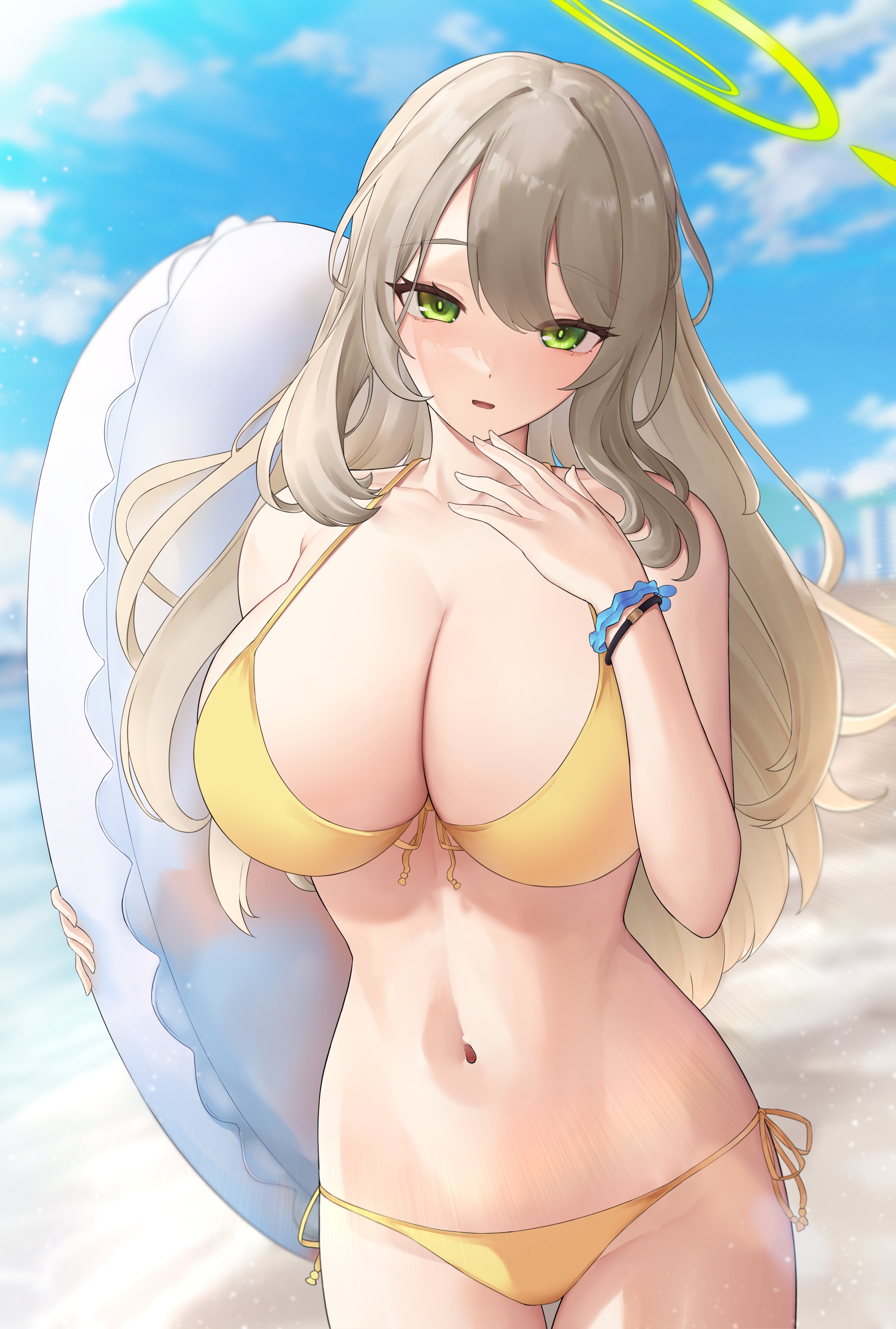 N9at Blue Archive Izayoi Nonomi Bikini Cleavage Halo Swimsuits